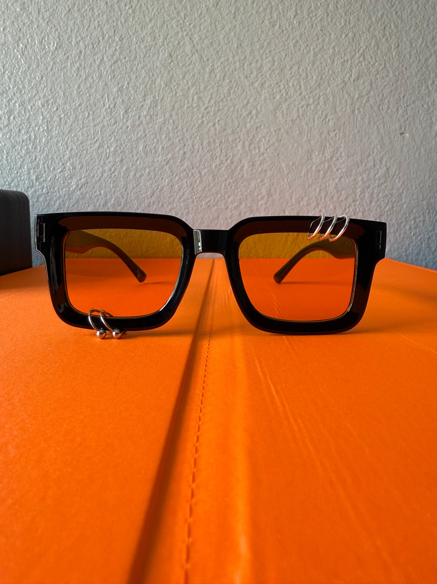Black & Orange Square w/ Silver *RESTOCK*