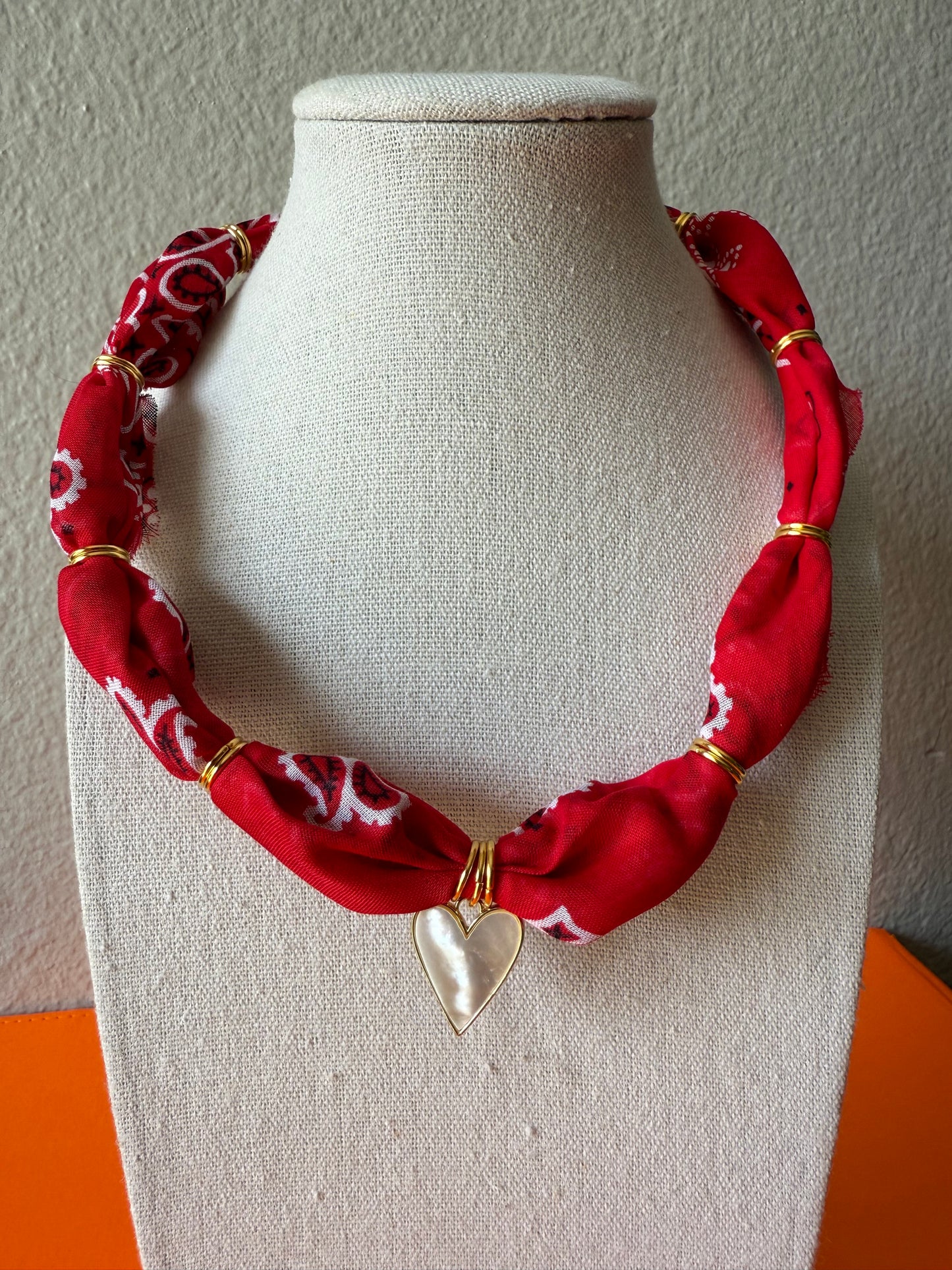 Red w/ Mother of Pearl Heart