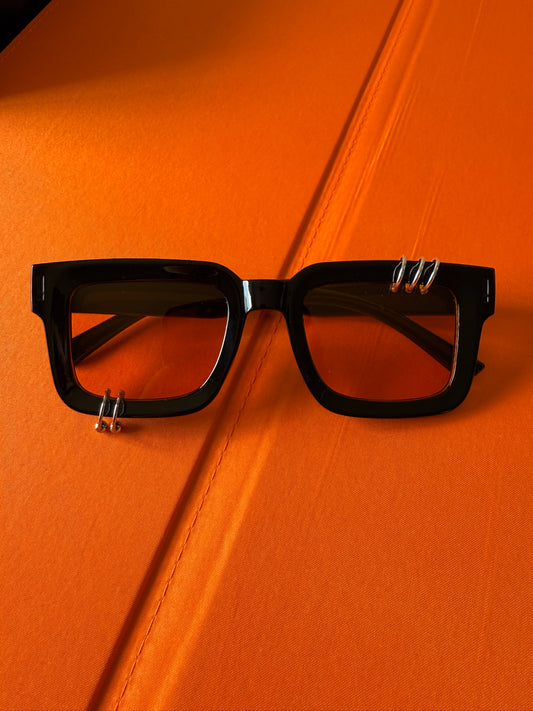 Black & Orange Square w/ Silver *RESTOCK*