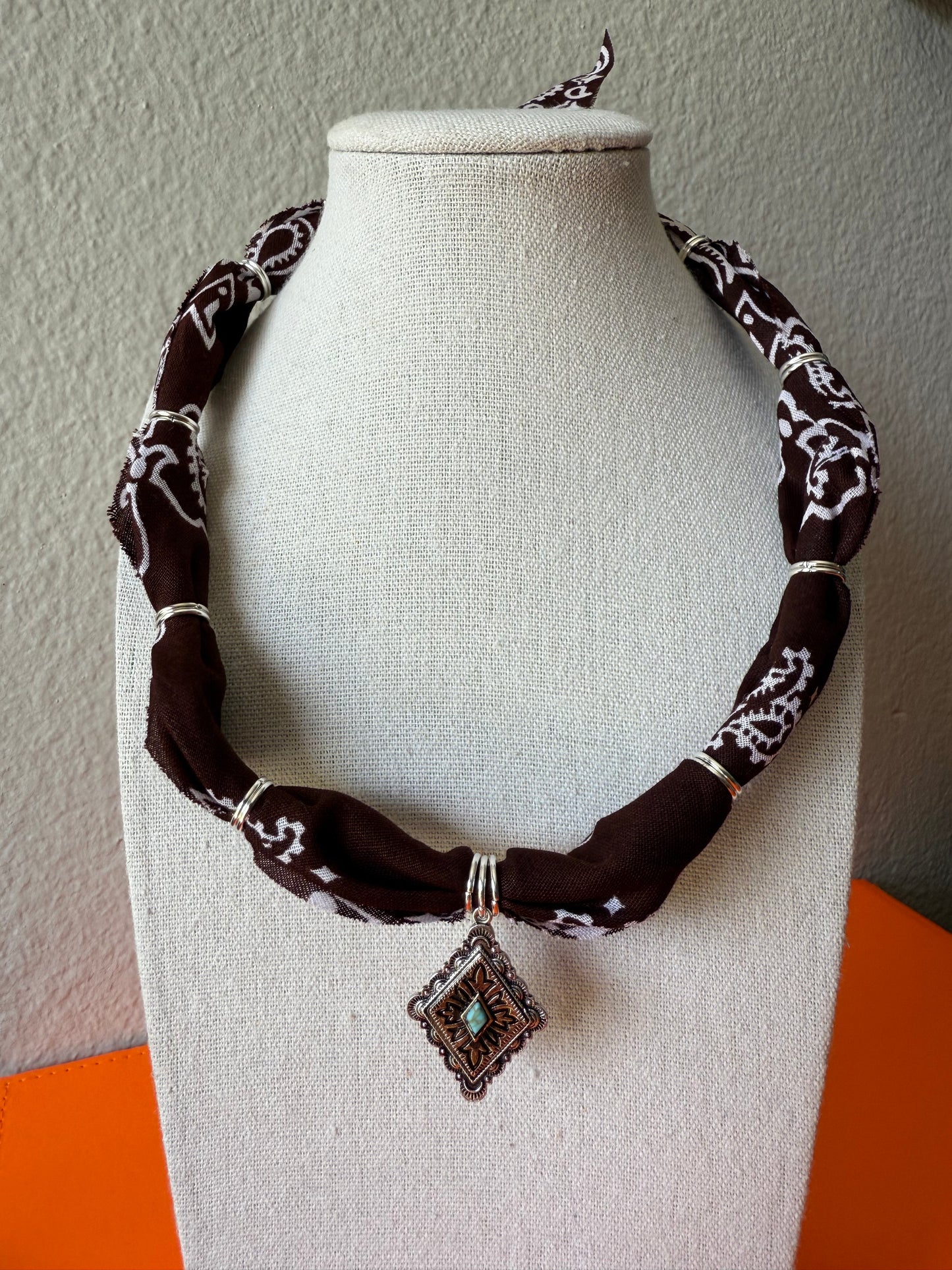 Chocolate w/ Silver Western Diamond